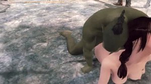 Videoclipul HD de desene animate conține sex brutal în grup cu orci și huligani