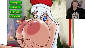 Cartoon mrs. Claus and her secretary get down and dirty in a pay rise video