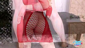 Маги Грийнс - големите й естествени цици и задник се облизват и пипат с пръсти