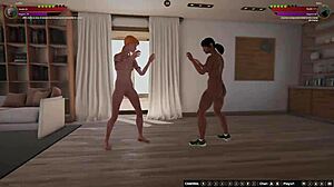 Црвенокоса Џудит и Дела се упуштају у врући 3Д лезбејски сусрет