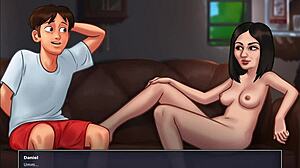 Permainan petak umpet yang nakal mengarah pada seks panas dengan payudara besar