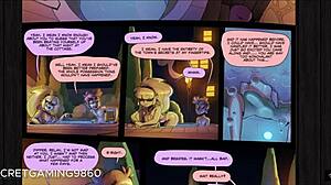 Гърдастата хентай героиня Pacifica от Gravity Falls се наслаждава на голям кур в аниме приключението си