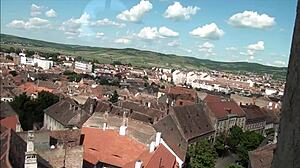 Sibiu, Ρουμάνα redlight district viewed from above